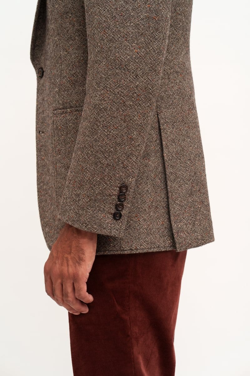mab-brown-donegal-tweed-sport-coat-medium-square - Medium Brown Donegal Tweed Sport Coat - custom suits nyc bespoke tailor midtown, noho