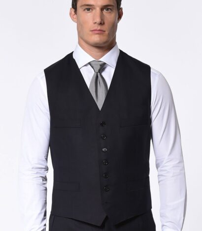 (product) Midnight Twill Classic 7-Button Vest - custom suits nyc bespoke tailor midtown, noho
