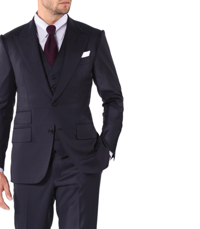 Navy Blue Signature, two-button Bespoke Suit - custom suits nyc bespoke tailor midtown, noho