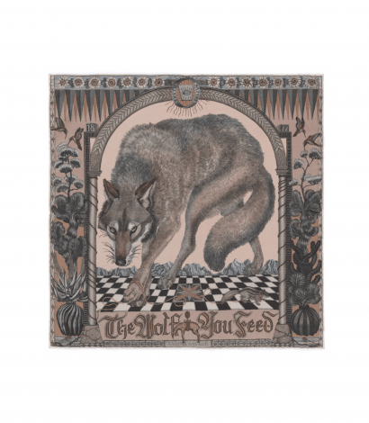 The Wolf You Feed Silk 42cm -Desert and Dawn